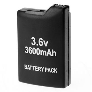 3.6V 3600mAh Rechargeable Li ion Battery Pack for PSP 1000