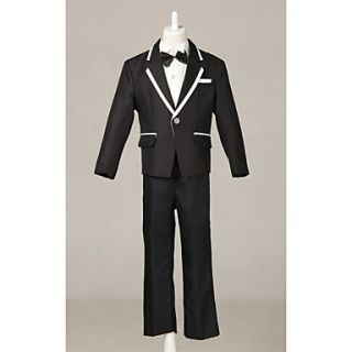 Three Pieces Black Korean Ring Bearer Suit Boys Tuxedo