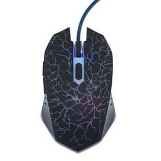 USB Wired Optical Super Dazzle Blue LED Mouse