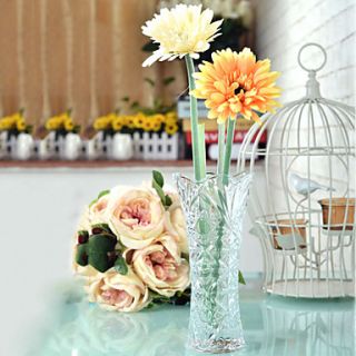 Sunflower Design Glass Vase