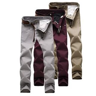 Mens Casual Tough Straight Fit Multiple Pockets Chinos Pants