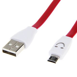 Luminous USB Sync Cable USB Charger Cable for Samsung/HTC(Red 1.0m)
