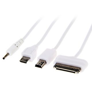 4 in 1 Universal USB Charger Cable for iPhone/iPad/Samsung/HTC/(0.2m)