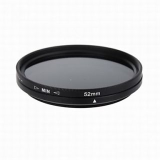 Commlite 52mm ND Fader Neutral Density Adjustable Variable Filter (ND2 to ND400)