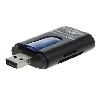 Multi in One USB 2.0 Memory Card Reader (BlackBlue)