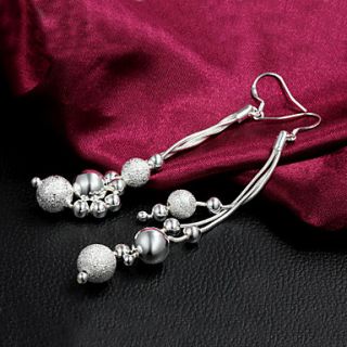 High Quality Elegant Tassel Slivery Alloy Womens Drop Earring(1 Pair)