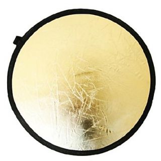 60CM Double Sided Gold Silver Folding Reflector Reflecting Plate Photography Equipment, Portable Flags Portable Bag