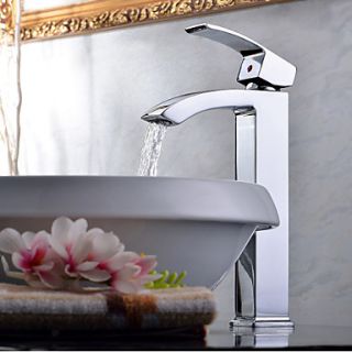 Elegant Brass Bathroom Sink Faucet   Chrome Finish (Tall)
