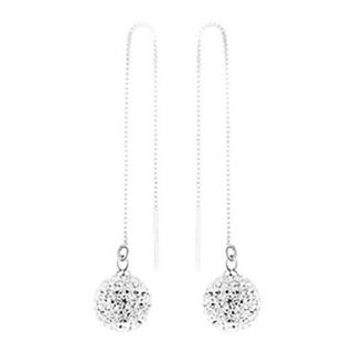 Hot Sale Personality Rhinestone Slivery Womens Alloy Drop Earring(1 Pair)(More Color)