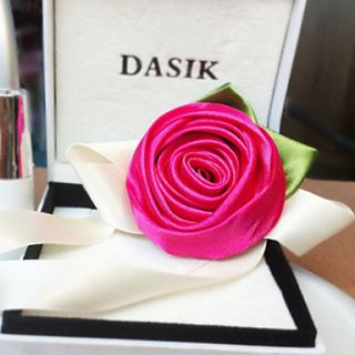 Hand tied Rose Satin Wedding/Party Bridal Wrist Flower(More Colors)