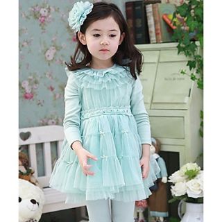 Girls Three Color Lovely Lace Dress