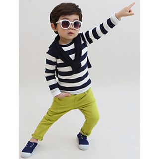 Boys Stripes Leisure Long Sleeve Tees