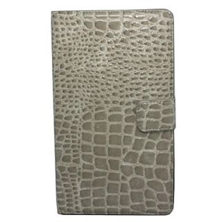 7 Inch Protective 2 Fold Crocodile Grain PU Leather Case for Google Nexus 7   Light Grey