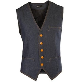 Korean version of casual mens vest vest Slim denim vest