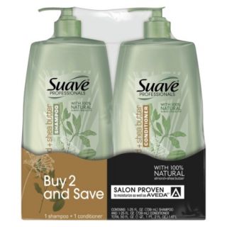 Suave Shampoo & Conditioner Professionals Almond Shea Twin Pack 50oz