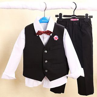 Four Pieces Long Sleeve Ring Bearer Suit Clothing Set(More Colors)