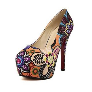 Canvas Womens Wedding Stiletto Heel Pumps Heels with Flower Shoes