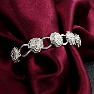 High Quality Beautiful Silver Silver Plated Irregular Flower Cuffed Bracelets
