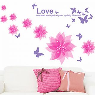 Pink Flower Wall Stickers