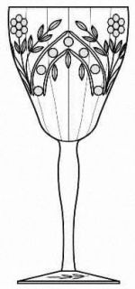 Glastonbury   Lotus Helen Water Goblet   Stem #6, Cut #1124h   Optic