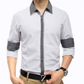 Mens Long Sleeve Shirt Fashion Splash ink