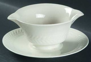 Haviland Mt. Vernon (Ny, Regentspark) Gravy Boat with Attached Underplate, Fine
