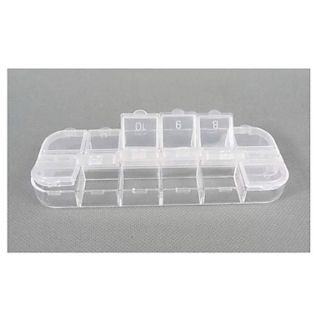 Plastic 12 Compartments Transparent Storage Case