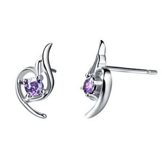 Fashionable Silver Plated Silver With Cubic Zirconia Womens Earrings(More Colors)