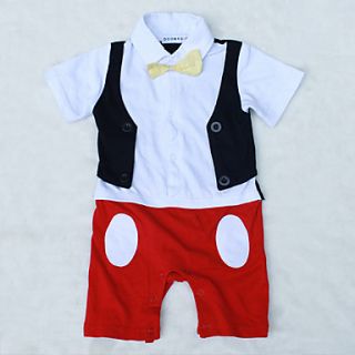 Doomagic Kids Fashion Mickey Style Baby Romper(White)