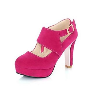 Suede Womens Chunky Heel Heels Platform Pumps/Heels Shoes with Buckle/Zipper (More Colors)