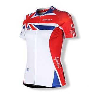 SPAKCT Womens 100% Polyester Short Sleeve Quick Dry Cycling Jersey