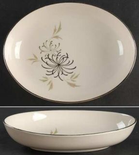 Franciscan Silver Mist 9 Oval Vegetable Bowl, Fine China Dinnerware   Interlude