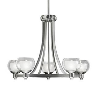 Chandelier, 5 Lights, Contemporary Metal Glass Electroplating