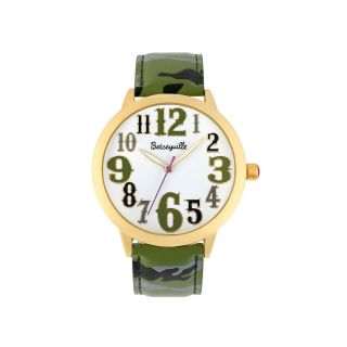 BETSEYVILLE Womens Round Dial Camouflage Watch, Grn Camo