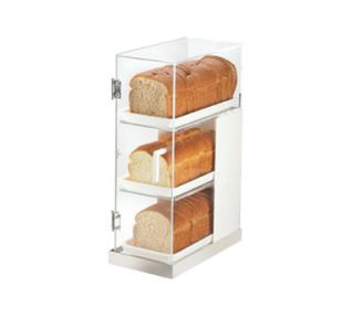 Cal Mil 3 Tier Luxe Bread Display Case   Clear, Stainless Steel