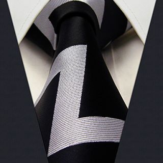Mens Business Black Nonobjective Pattern Necktie