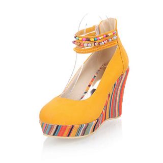 Leatherette Womens Wedge Heel Platform Pumps/Heels Shoes(More Colors)