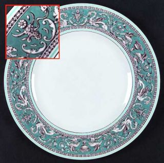 Wedgwood Florentine Turquoise No Center,White Dinner Plate, Fine China Dinnerwar