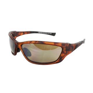 Unisex Brown Black Wrap Sunglasses