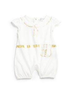 Little Marc Jacobs Infants Trompe LOeil Bubble Bodysuit   White