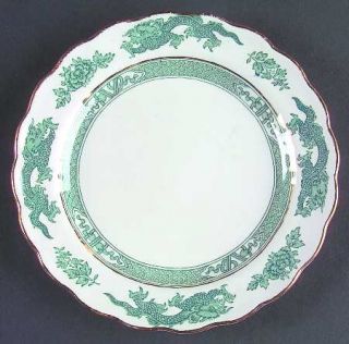 Booths Dragon Green Bread & Butter Plate, Fine China Dinnerware   Green Dragons