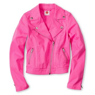 Total Girl Pretty in Pink Moto Jacket   Girls 6 16, Girls