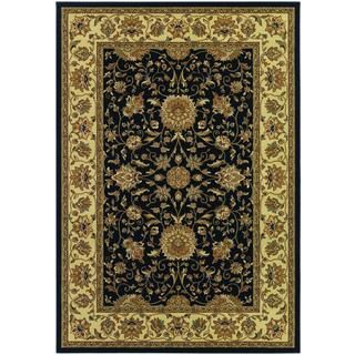 Izmir Floral Isfahan/ Black Area Rug (710 X 112) (BlackSecondary colors Burgundy, Gold, Green, Grey and IvoryPattern FloralTip We recommend the use of a non skid pad to keep the rug in place on smooth surfaces.All rug sizes are approximate. Due to the 
