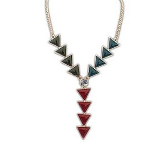 European Personality Style (Triange Arrow) Resin Party Chain Statement Necklace (More Colors) (1 pc)