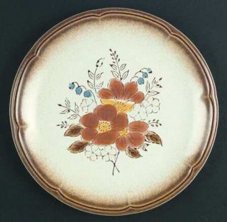 Mikasa Sunglow Dinner Plate, Fine China Dinnerware   Provincial,Rust/Yellow/Blue