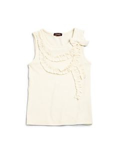 Imoga Toddlers & Little Girls Bow Tank Top   White