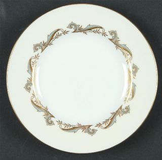 Minton Gold Laurentian Bread & Butter Plate, Fine China Dinnerware   Gold&Gray S