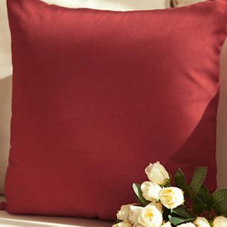 Red Solid Decorative Pillow With Insert