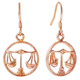 Fashion Silver And Gold Plated With Libra Drop Womens Earring(More Colors)