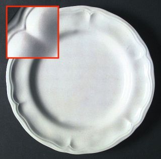 Yamaka Kentshire Dinner Plate, Fine China Dinnerware   All White, Embossed, Scal